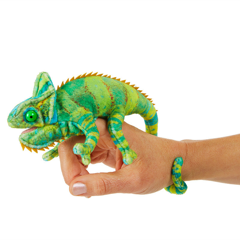 Load image into Gallery viewer, Mini Chameleon Finger Puppet
