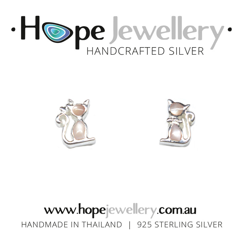 Load image into Gallery viewer, Cat Stud Earrings
