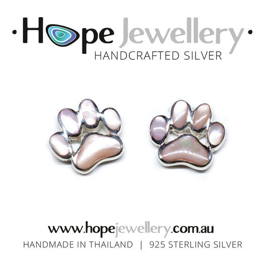 Paw Print Stud Earrings