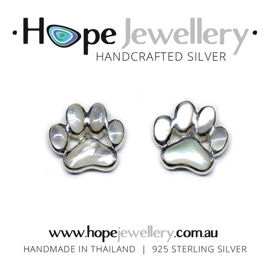 Paw Print Stud Earrings