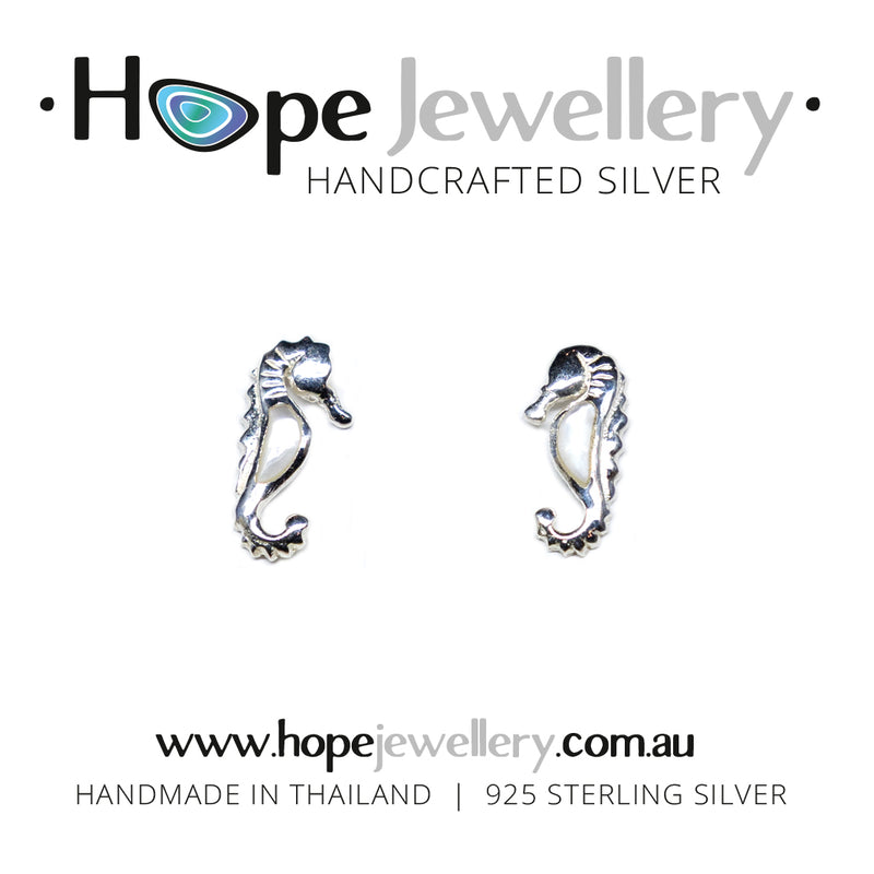 Load image into Gallery viewer, Sea Horse Stud Earrings
