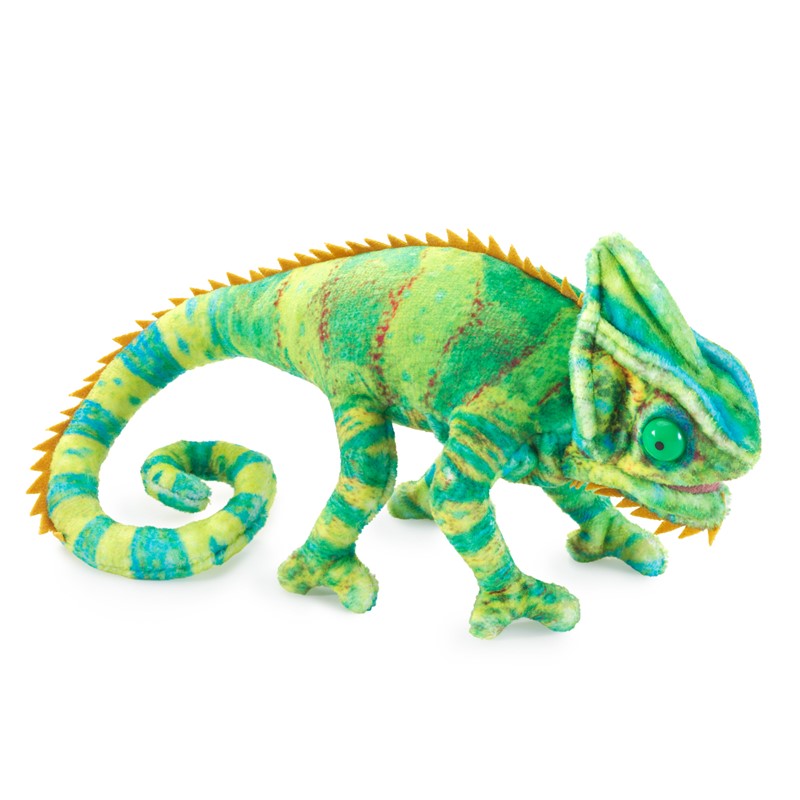 Load image into Gallery viewer, Mini Chameleon Finger Puppet
